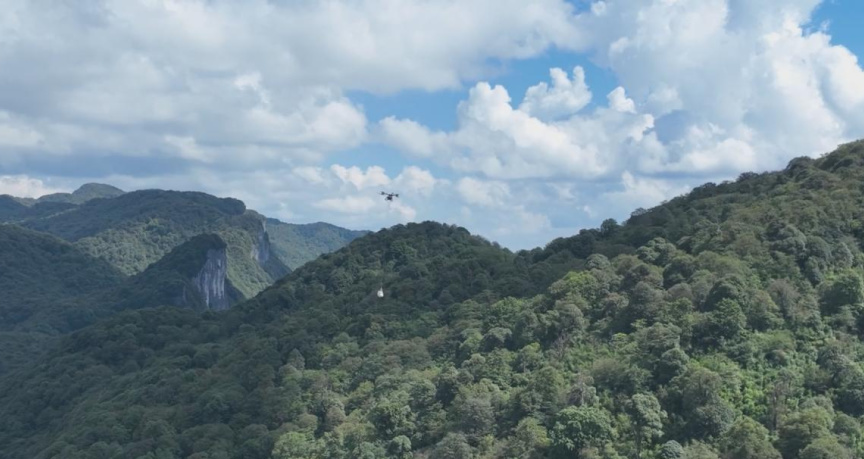 无人机运输鲜笋