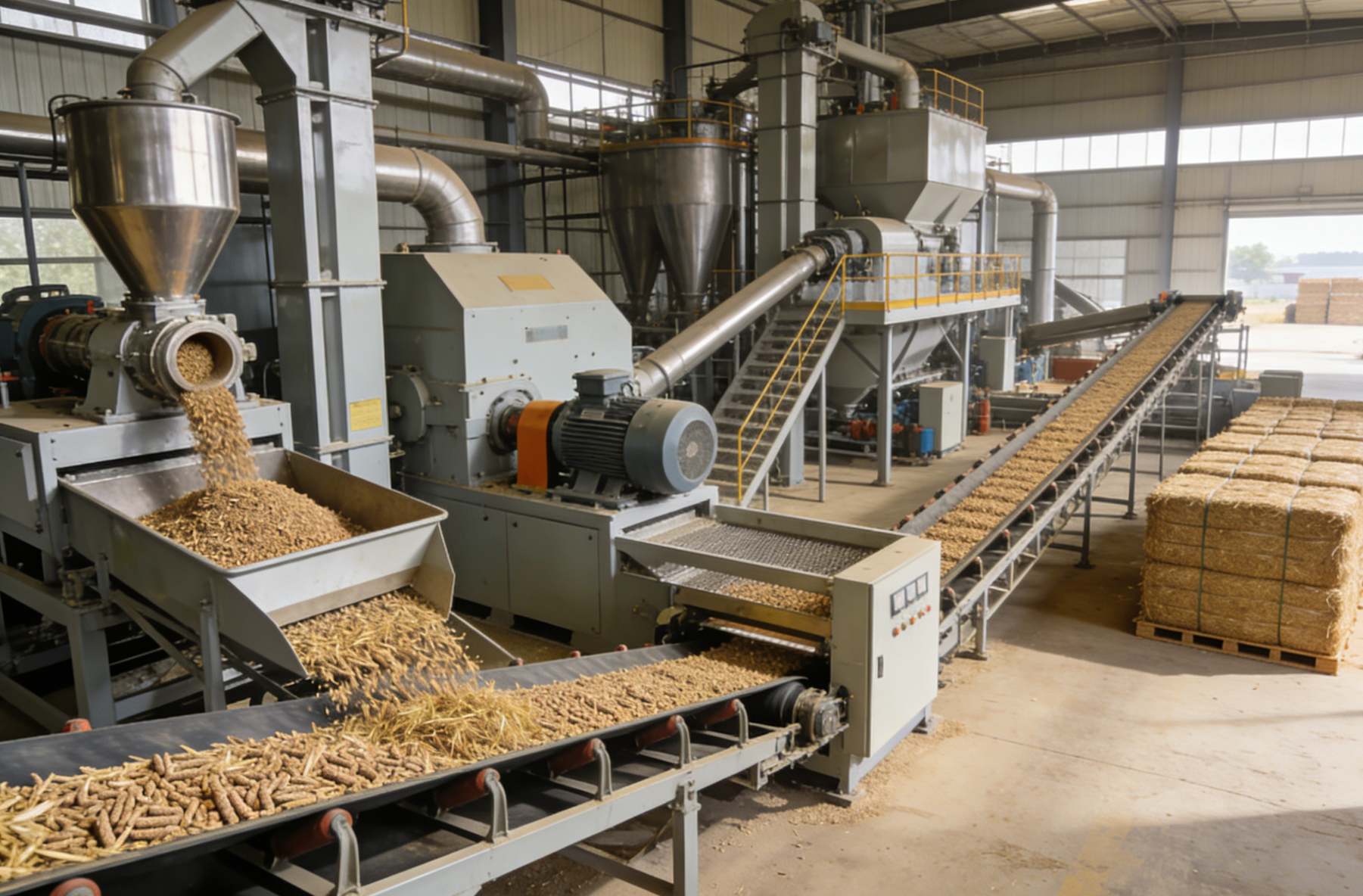 秸秆饲料制粒生产线远景