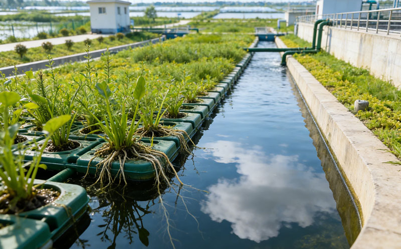 沉淀池内部，尾水静置分层近景
