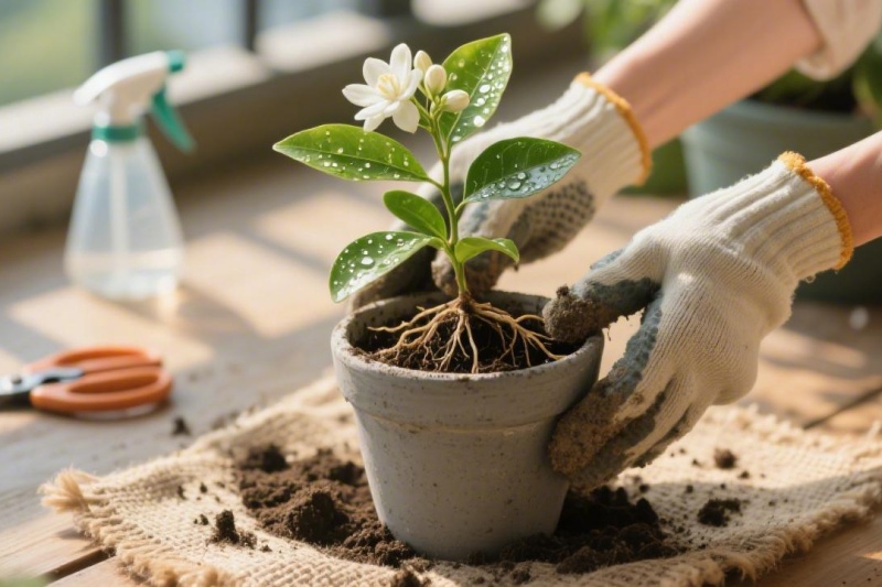 盆栽茉莉花换盆操作指南：掌握换盆技巧，轻松养出好状态