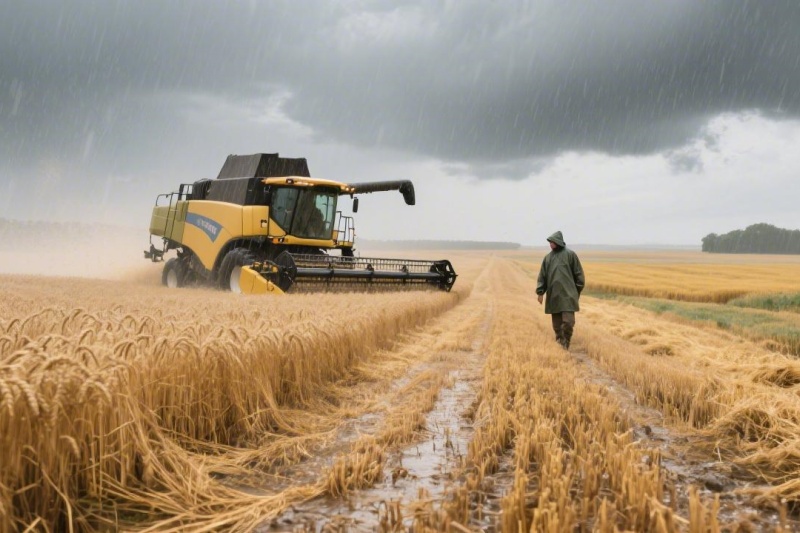 阴雨天小麦收割指南：这些方法帮你减损