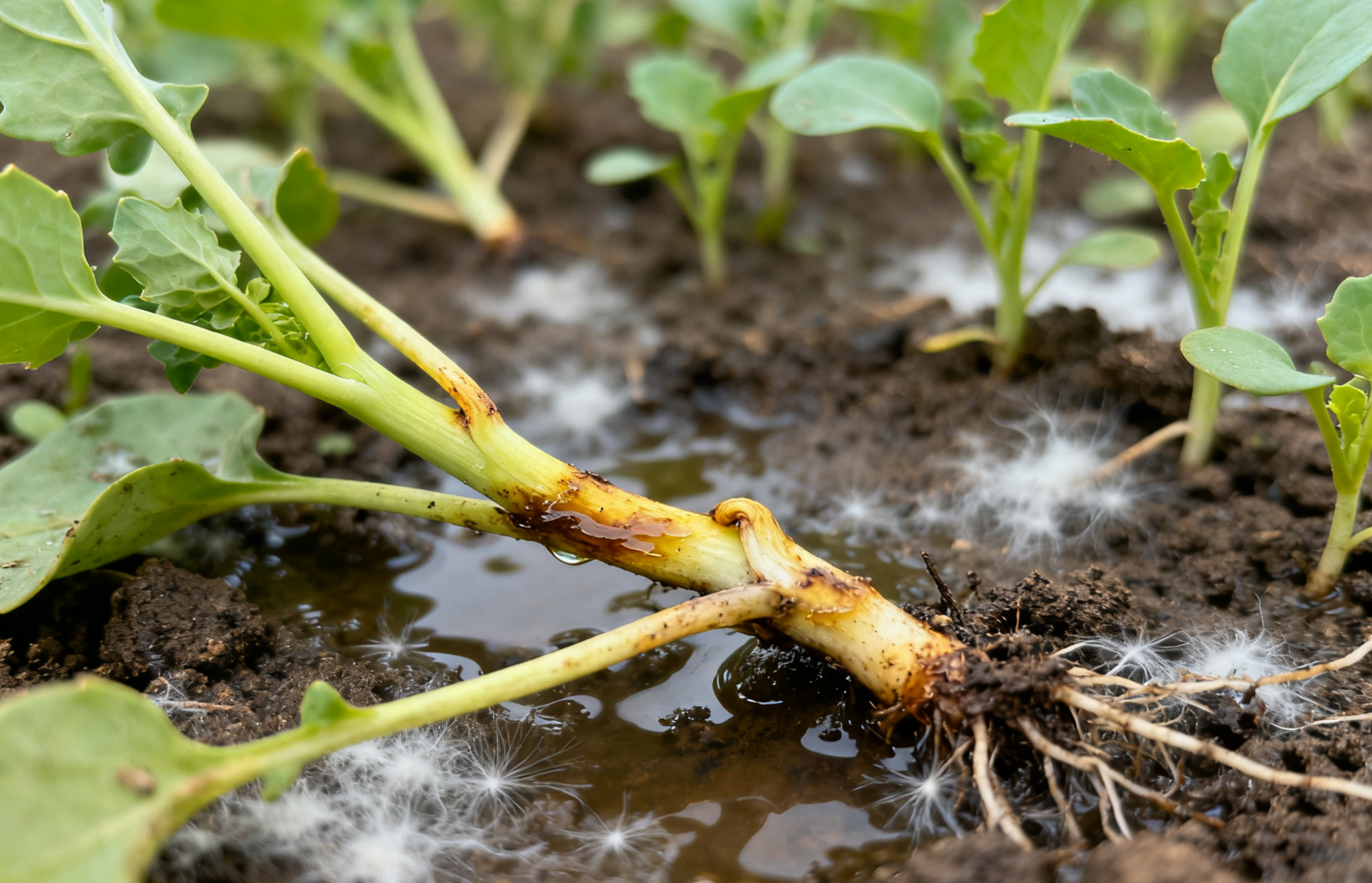 油菜苗期猝倒病