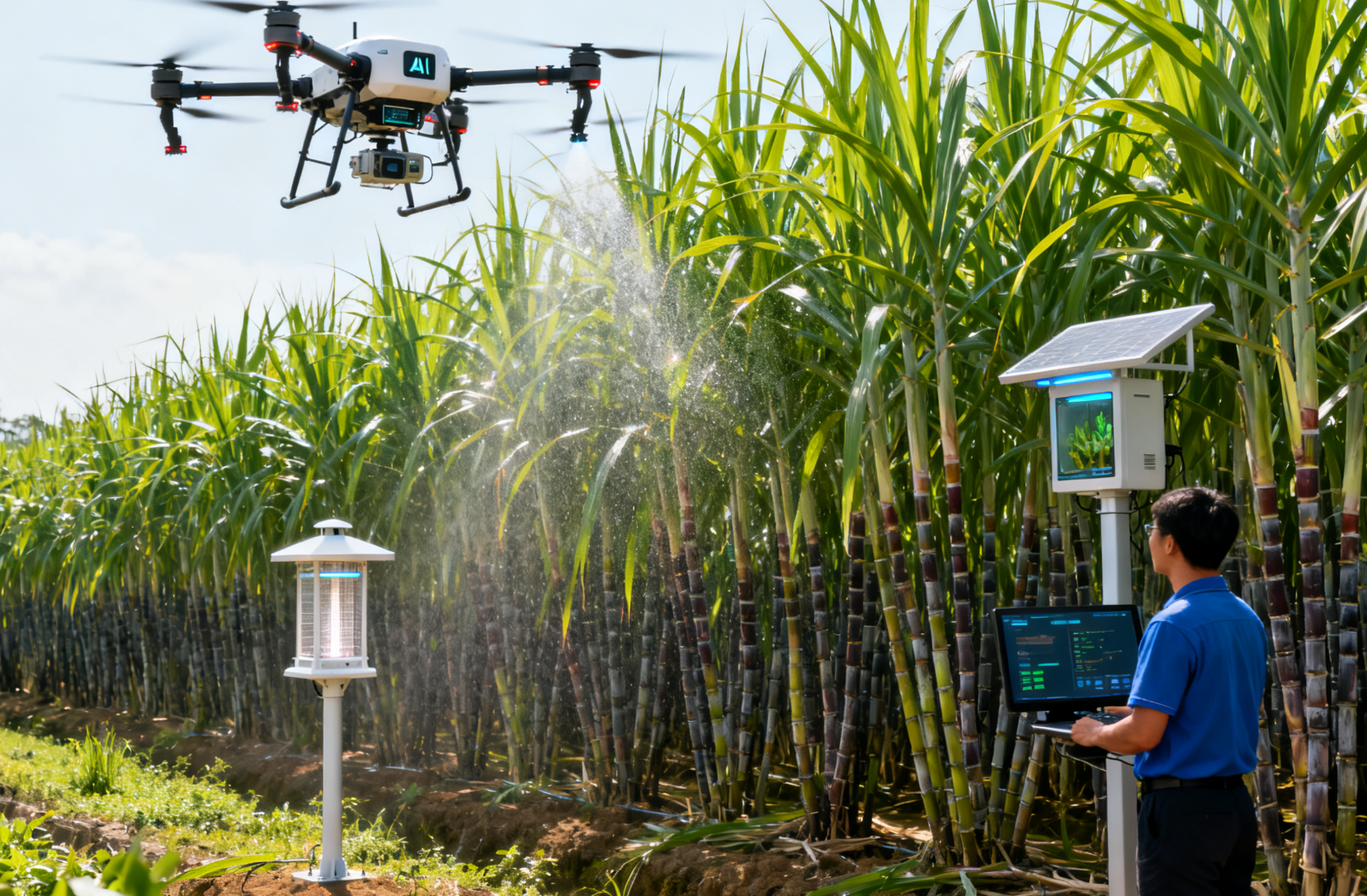 甘蔗田地病虫害防治