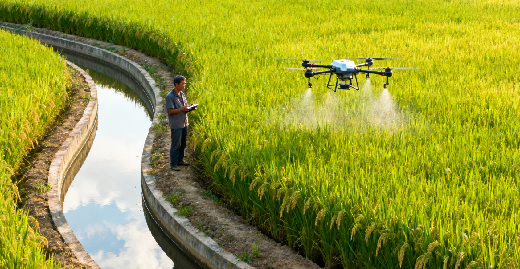 晚稻水肥一体化喷灌